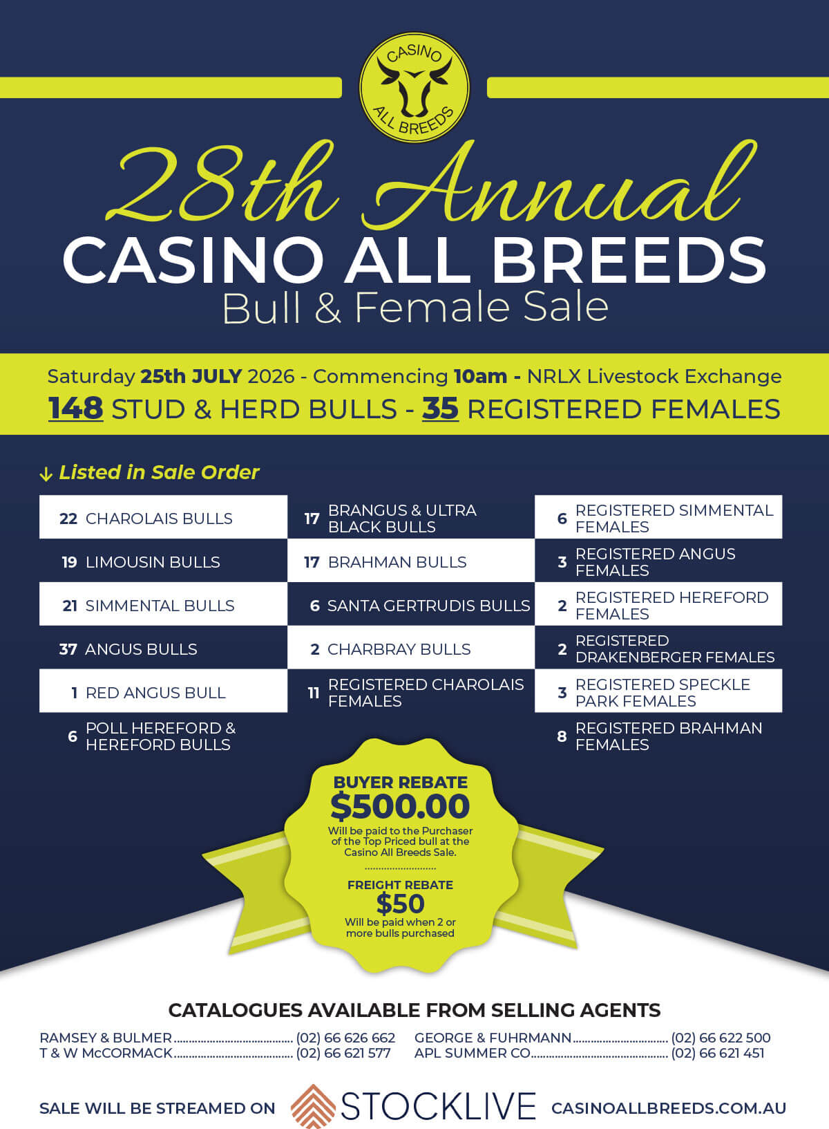Casino All Breeds 2026 Sale Poster